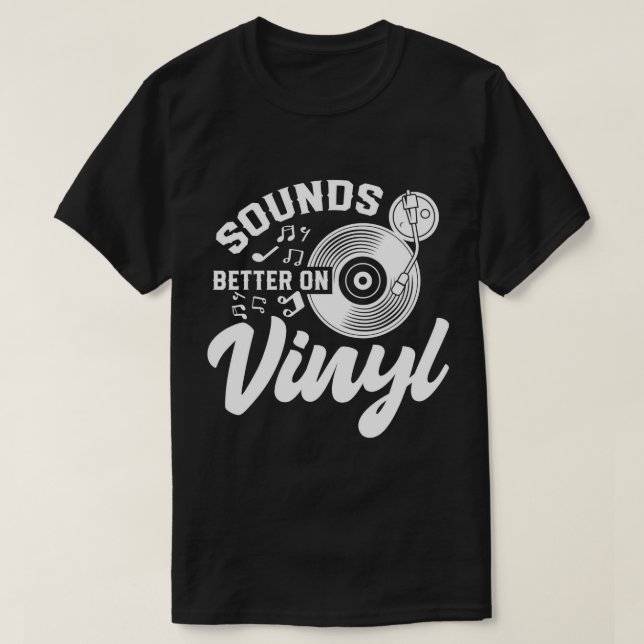 Suena mejor en camiseta Vinyl Retro (Diseño del anverso)