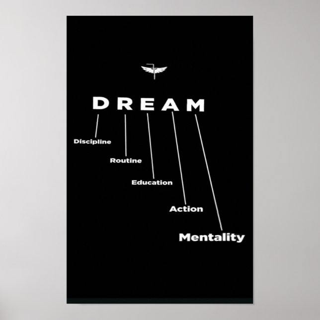 SUEÑA, regalo para emprendedores, Póster motivacio (Frente)