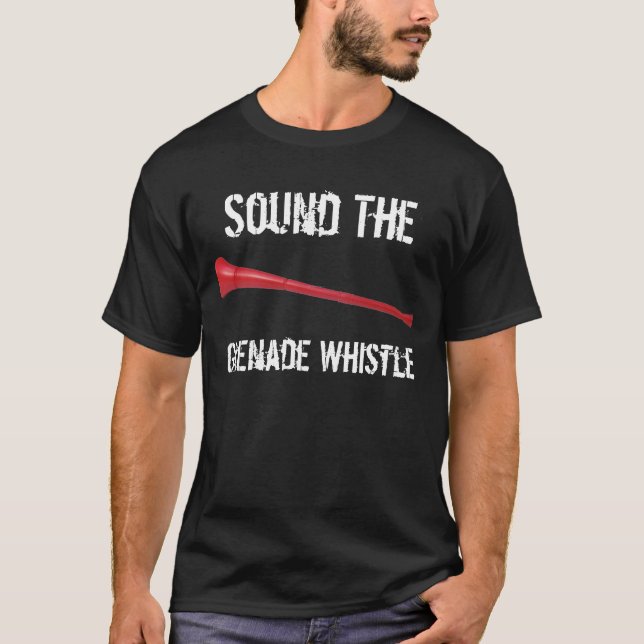 Suene la camiseta del silbido de la granada (Anverso)