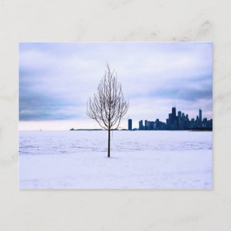 Sueño blanco - invierno en Chicago, postal