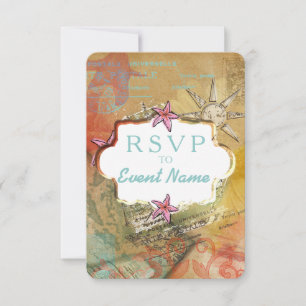 Sueño caribeño - Tarjeta de invitación RSVP