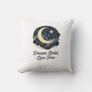 Sueño celeste - Cojín decorativo de luna y estrell