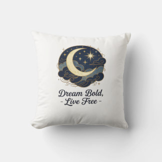Sueño celeste - Cojín decorativo de luna y estrell