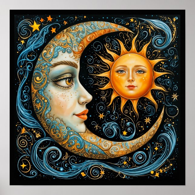 Sueño Celestial caprichoso: Luna y Sol. Arte (Frente)