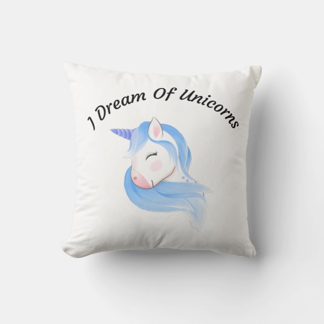 Sueño Con El Cojín decorativo De Unicornios (Anverso)