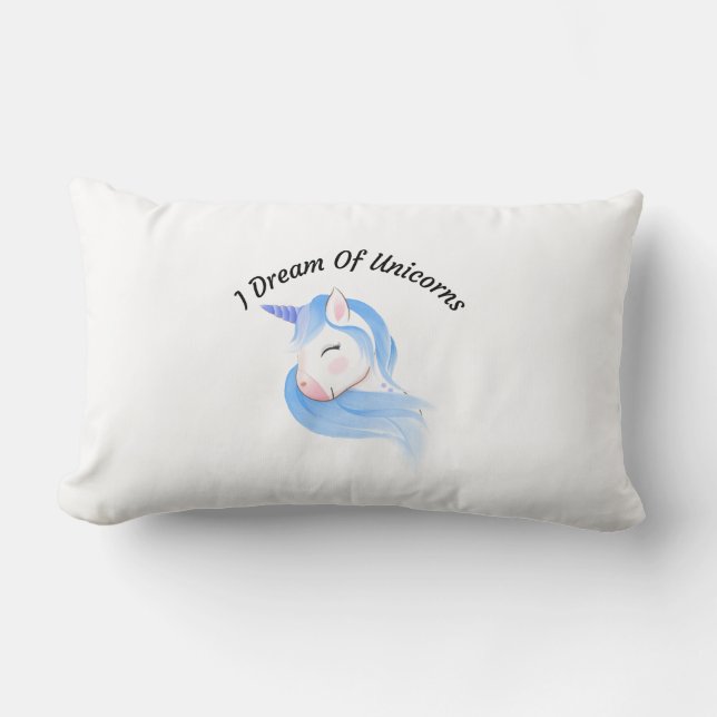 Sueño Con La Almohada Lumbar De Unicornios (Anverso)