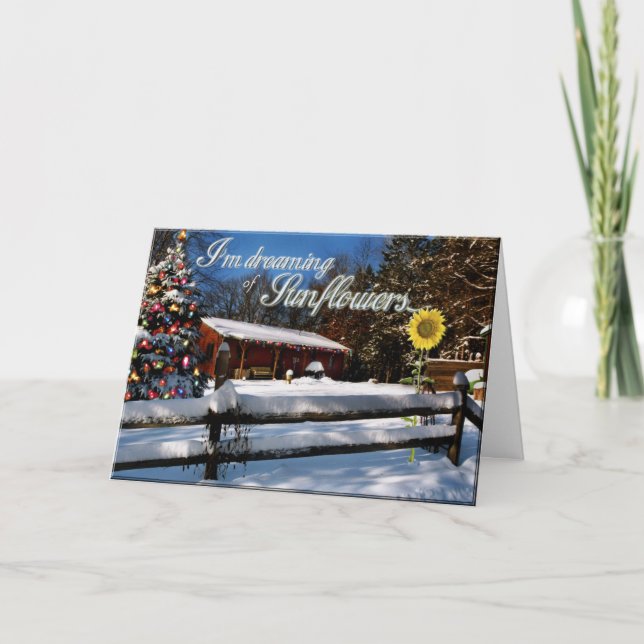 Sueño con la tarjeta de Navidad de los girasoles (Anverso)
