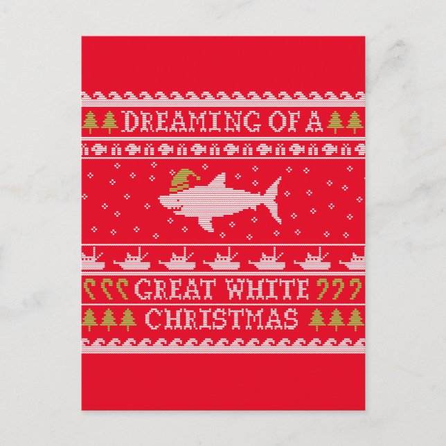 Sueño con un gran Navidad blanco suéter feo (Anverso)