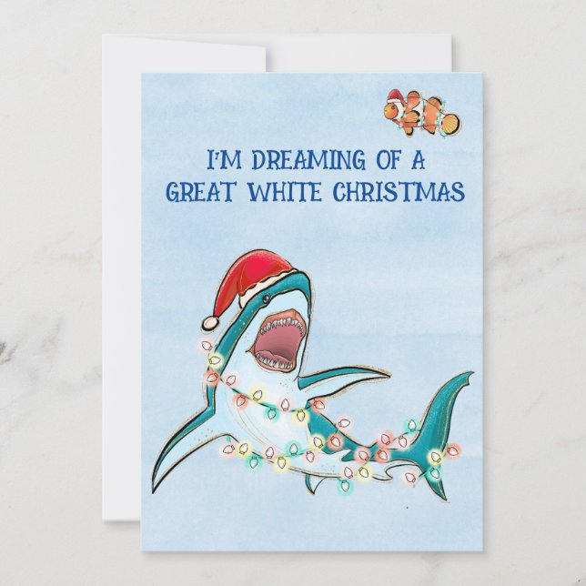 Sueño con un gran tiburón Navidad blanco (Anverso)