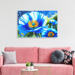 Sueño de Amapola Azul – Arte Floral Macro Etéreo