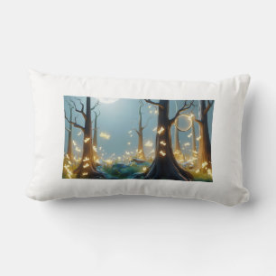 Sueño de bosque iluminado por la luna: almohada de