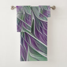 Sueño de flores, abstracto arte fractal verde púrp