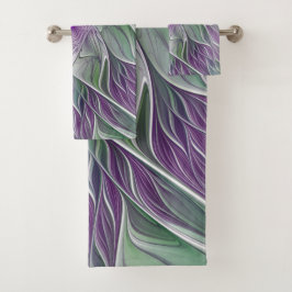 Sueño de flores, abstracto arte fractal verde púrp