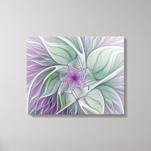 Sueño de flores, abstracto arte fractal verde púrp