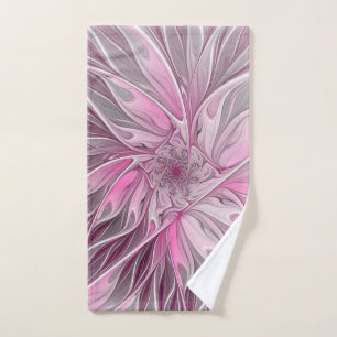 Sueño de flores rosadas fractales, patrón de fanta