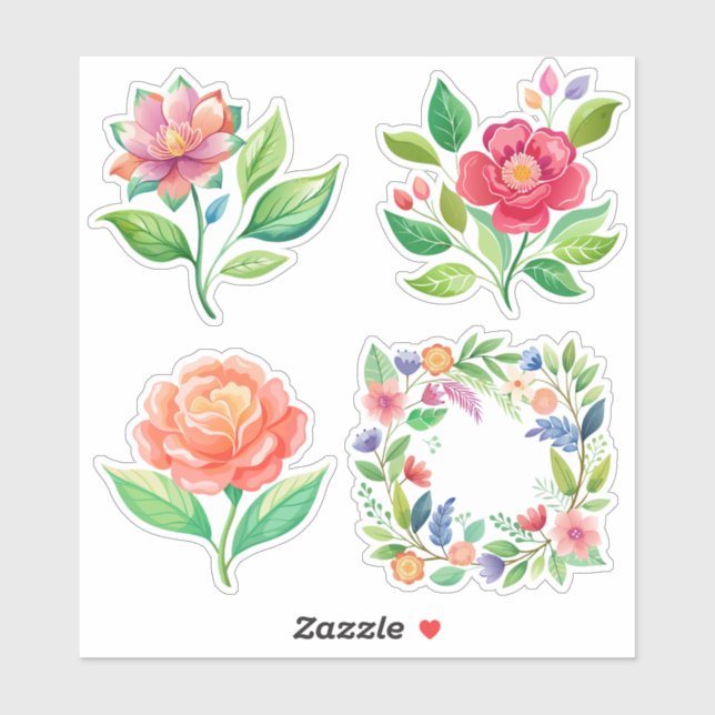 Sueño de flores silvestres: gran Pegatina de vinil (Hoja)