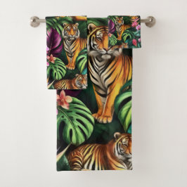Sueño de jungla de tigres Patrón de superficie sin