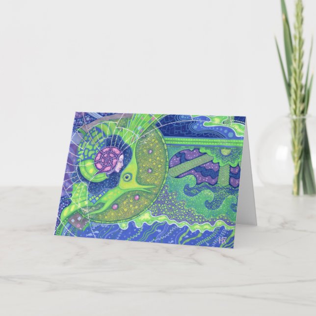 Sueño de la tarjeta de saludo de luna llena (Anverso)