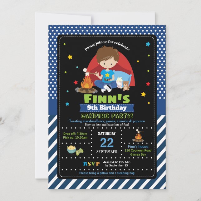 Sueño de los muchachos de las invitaciones del (Anverso)