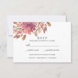 Sueño de otoño   Selección de menú RSVP de bodas