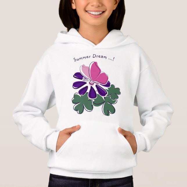Sueño de verano - Doodle de flores moradas de mari (Anverso)