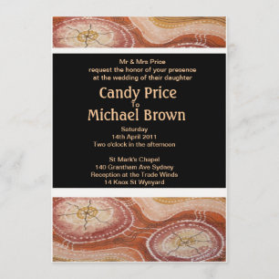 Sueño del desierto de la invitación a la boda abor