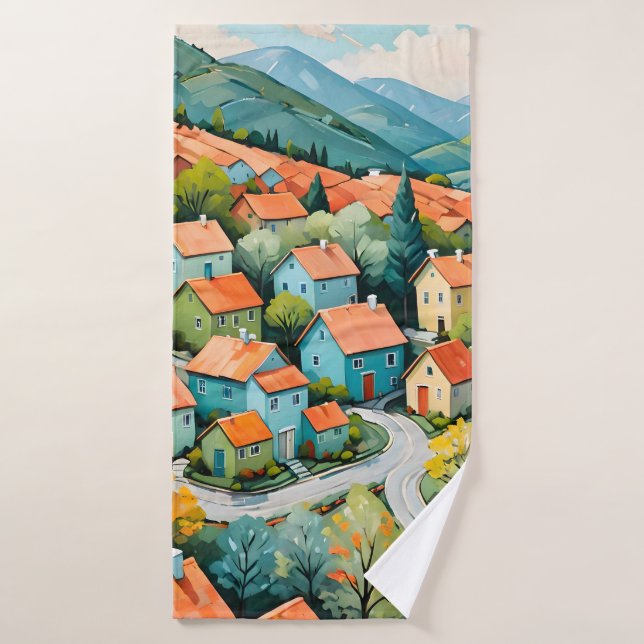 Sueño del pueblo pastel (Toalla de baño)