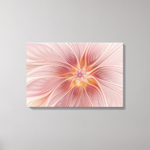 Sueño floral abstracto de fractal de arte en rosa