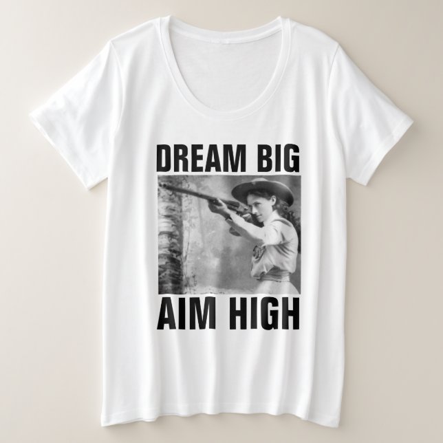 SUEÑO GRAN AIM HIGH, Camisetas ANNIE OAKLEY (Anverso del diseño)