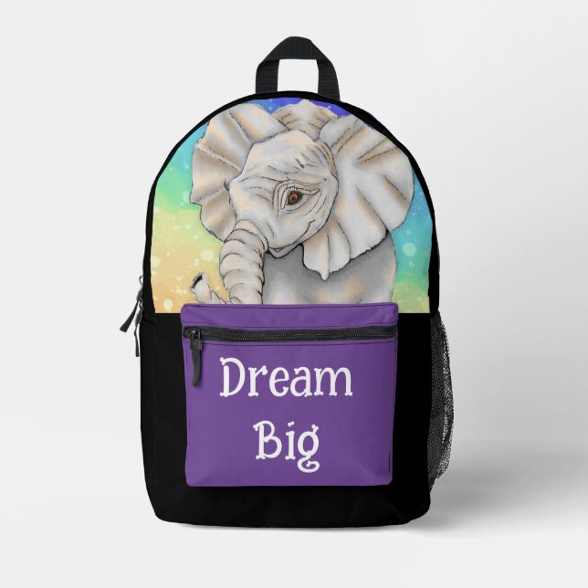 Sueño grande - Elefante: mochila (Anverso)
