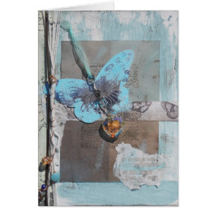 Sueño mariposa de arte de medios mixtos