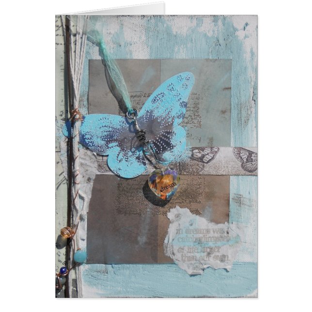 Sueño mariposa de arte de medios mixtos (Frente)