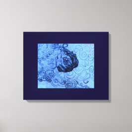 "Sueño Rosa azul" dibujo impreso en lienzo
