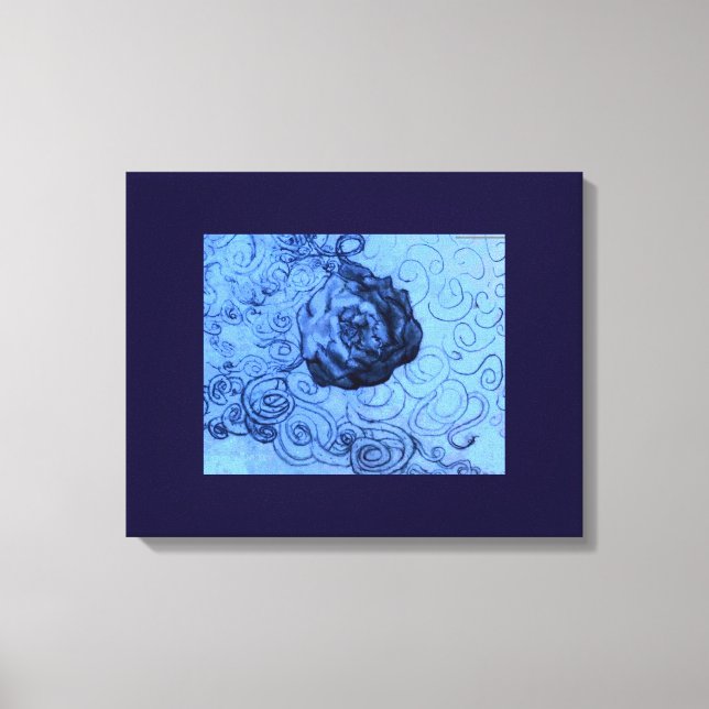 "Sueño Rosa azul" dibujo impreso en lienzo (Anverso)