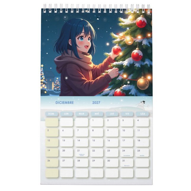 Sueños de Anime 2026 - Calendario (Dec 2027)