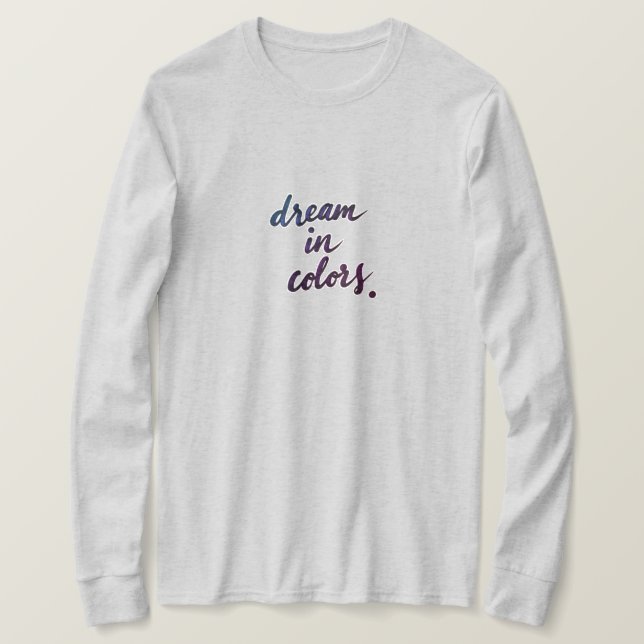 Sueños de camiseta de colores (Anverso del diseño)