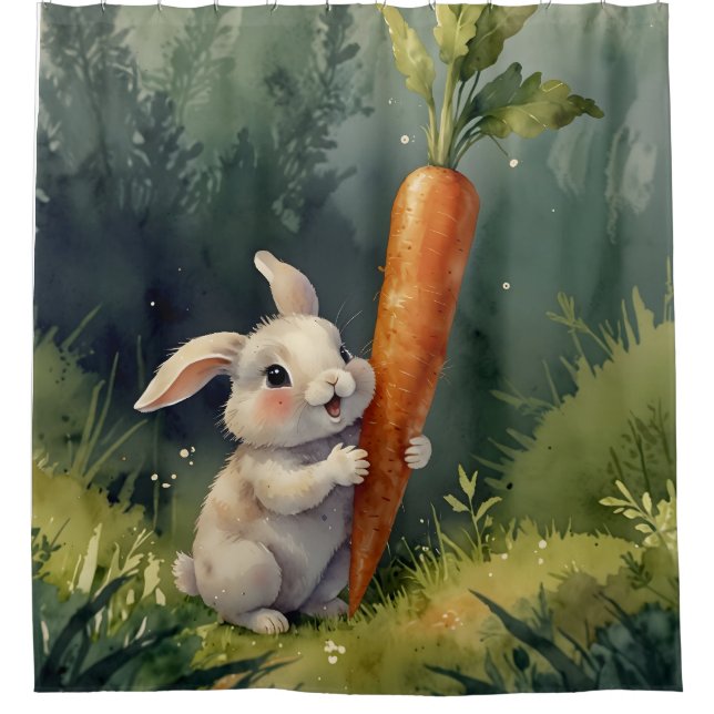 Sueños de conejito pradera: Cortina de ducha sensa (Anverso)