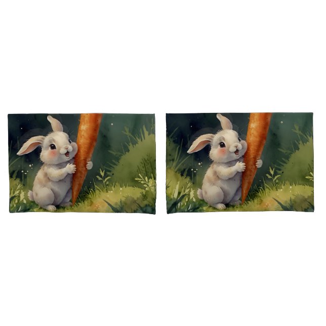 Sueños de conejito pradera: Fundas de almohada cap (Anverso - Set)