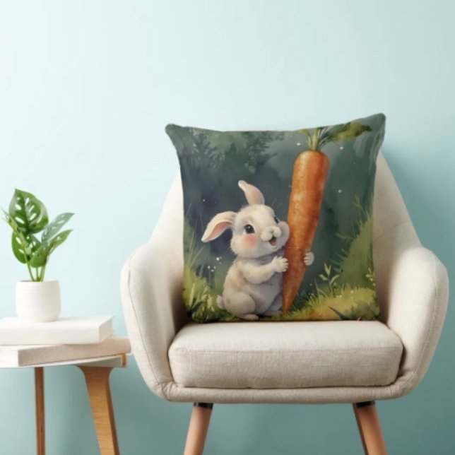Sueños de conejitos en Meadow: Cojín decorativo ca (Subido por el creador)