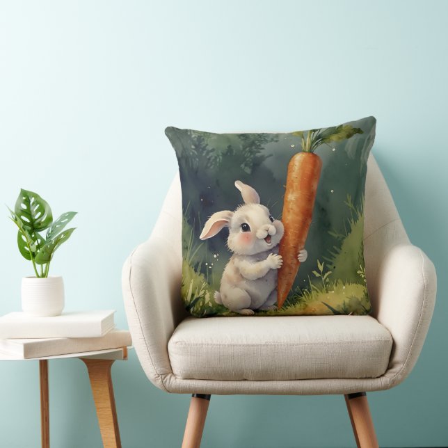 Sueños de conejitos en Meadow: Cojín decorativo ca (Silla)