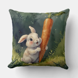 Sueños de conejitos en Meadow: Cojín decorativo ca