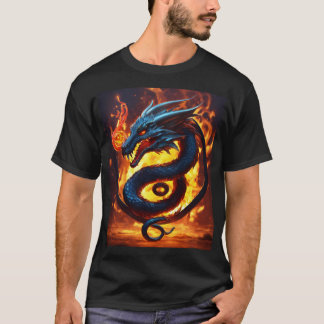 Sueños de dragón: Captura de camiseta de acuarela 