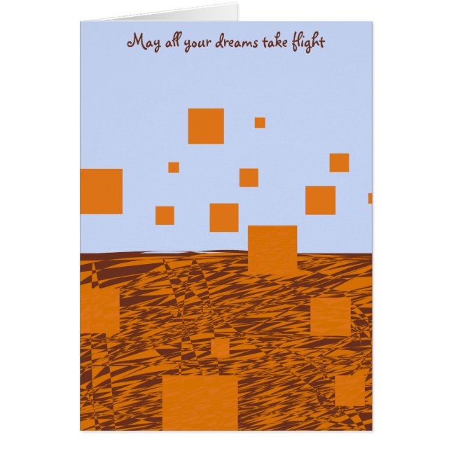 Sueños De Hacer Naranja De Vuelo Cuadrados De Bloq (Frente)