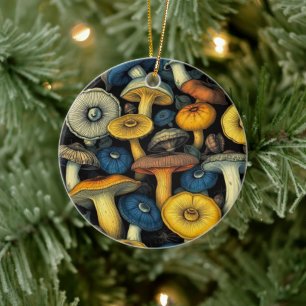 Sueños de hongos Ornamento cerámico