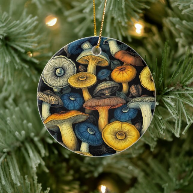 Sueños de hongos Ornamento cerámico (Árbol)