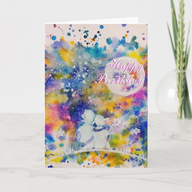Sueños de la pareja de la tarjeta de cumpleaños Lu (Anverso)