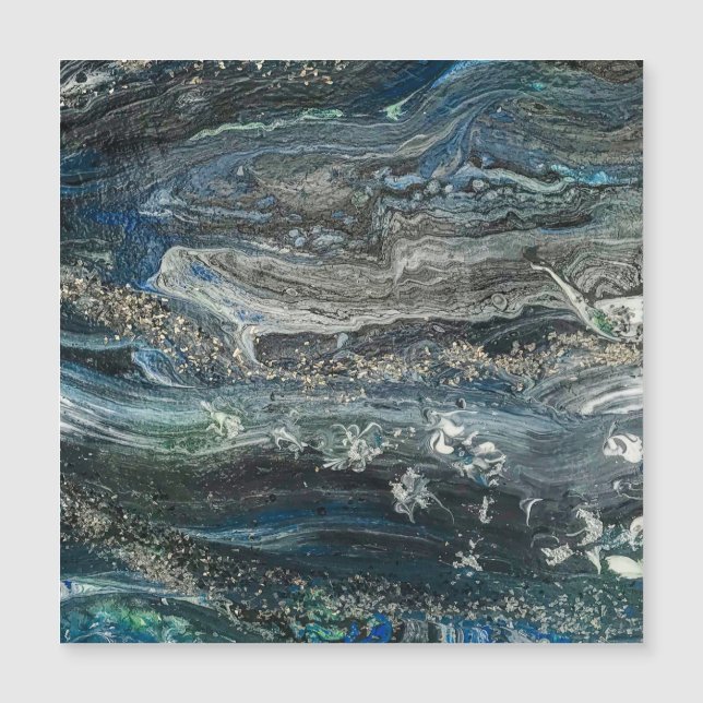 Sueños de la pintura abstracta del océano 20 (Anverso)