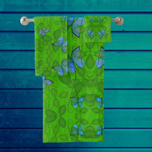Sueños de la Selva Tropical Vides Mariposas  (Beautiful rainforest dreams towels for you bathing pleasure!)