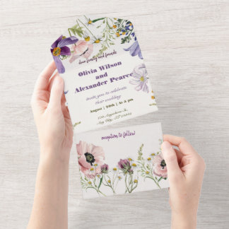 Sueños de lavanda: Invitación a la boda anémica
