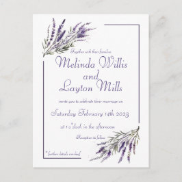 Sueños de lavanda: Postales Bodas de acuarela